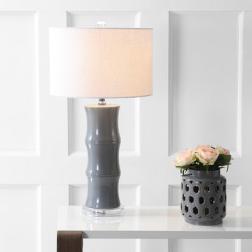 Tiki 26.5" Ceramic LED Table Lamp - JONATHAN Y